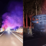 Ómnibus turístico se incendió en Ruta 5 en Tacuarembó: no hubo heridos