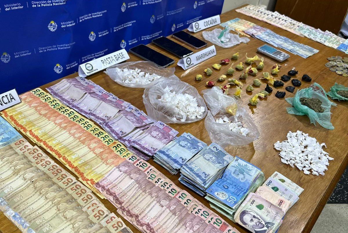 Allanamientos antidrogas en Rivera droga durante varios procedimientos.
